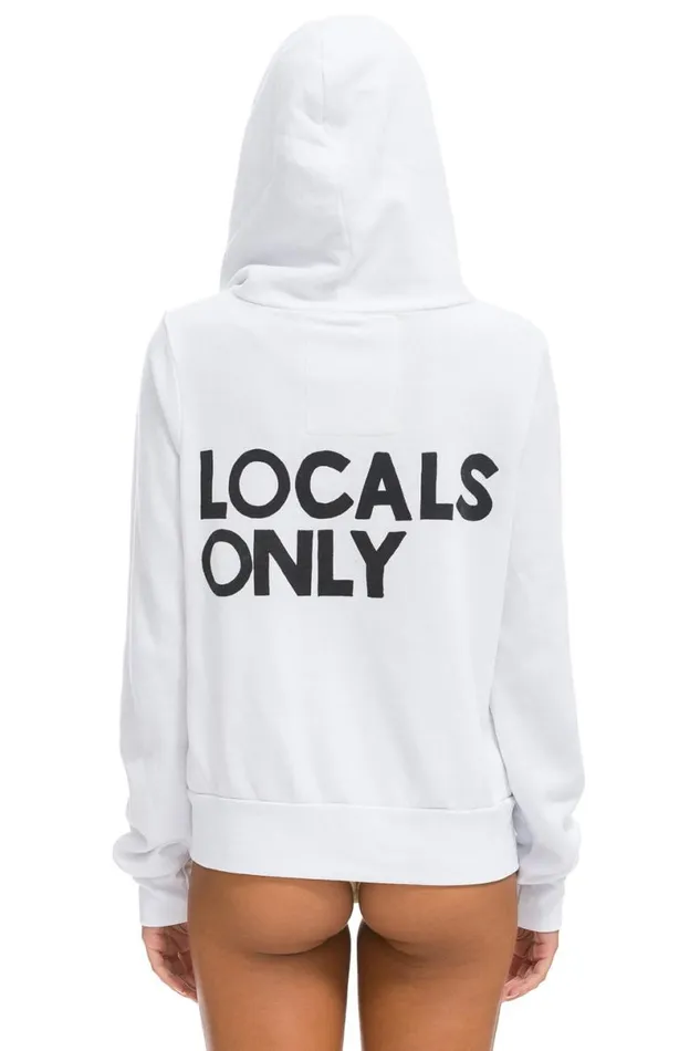 Locals Only Hoodie 8211 White WomenMen Aviator Nation Hoodies