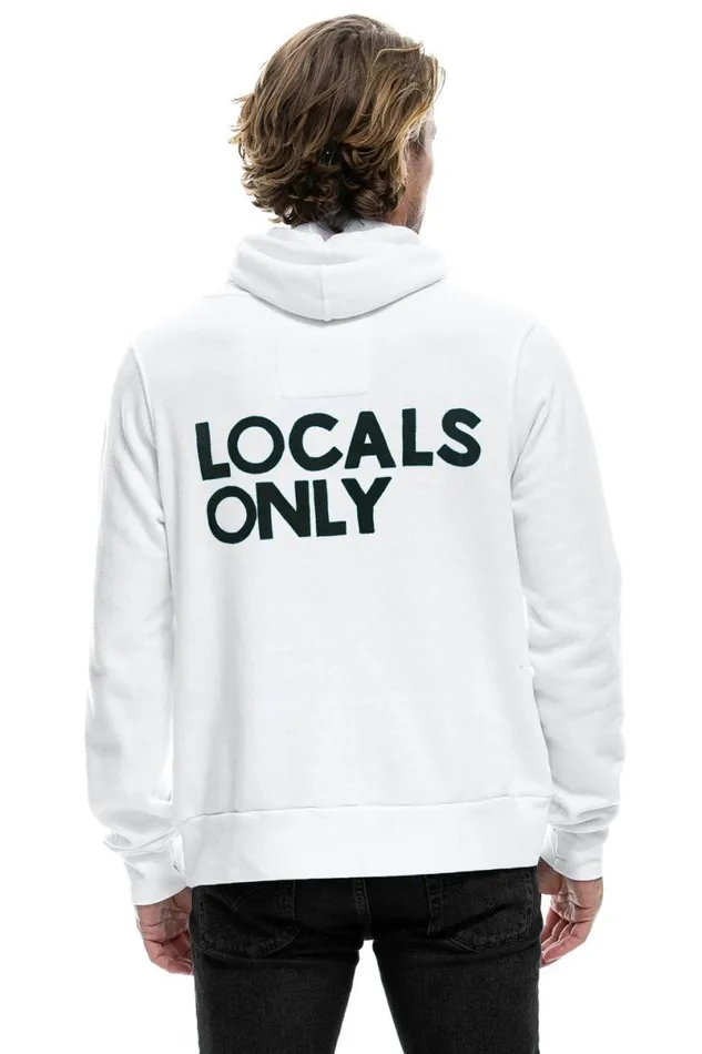 Locals Only Hoodie 8211 White WomenMen Aviator Nation Hoodies