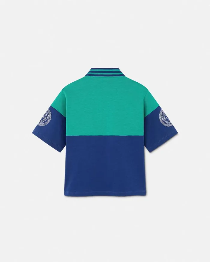 Logo Kids Polo Shirt Bluegreen Children Versace Clothing