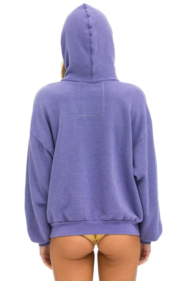Logo Stitch Pullover Relaxed Hoodie 8211 Lavender WomenMen Aviator Nation Hoodies