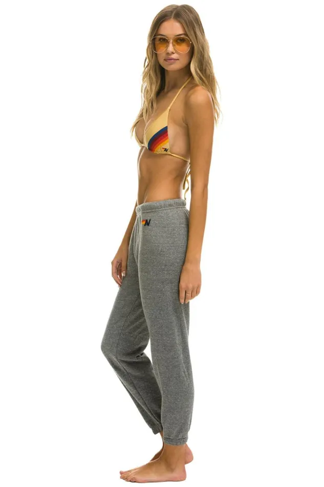 Logo Sweatpants 8211 Heather Grey Women Aviator Nation Sweatpants