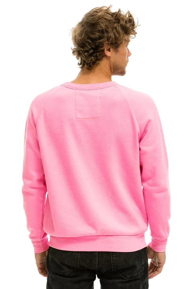 Logo Sweatshirt 8211 Neon Pink WomenMen Aviator Nation Sweatshirts