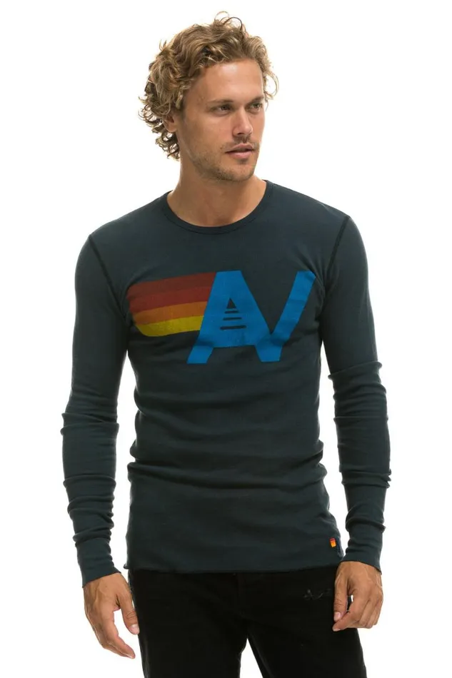Logo Thermal 8211 Charcoal Women Aviator Nation Tees