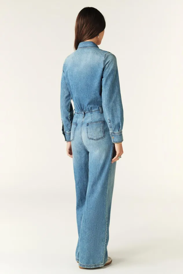 Long Denim Jumpsuit Fannie Blue Women Baandsh Jumpsuits and Overalls