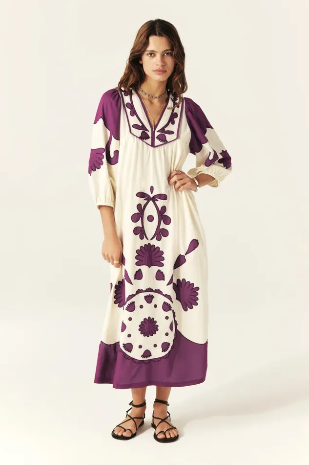 Long Dress Tracy OffWhite Women Baandsh Dresses