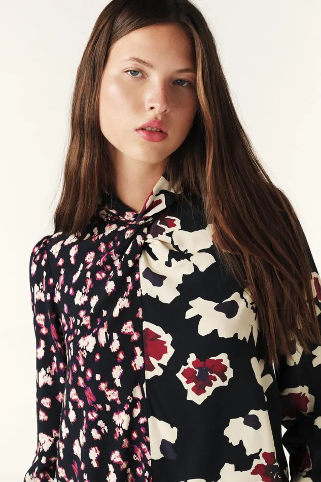 LongSleeve Blouse Milena Red Women Baandsh Tops and Shirts