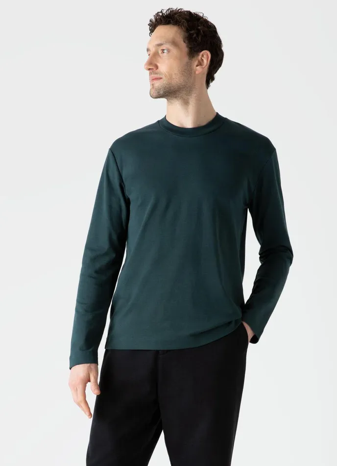 Long Sleeve Heavyweight Tshirt Peacock Men SUNSPEL Tshirts