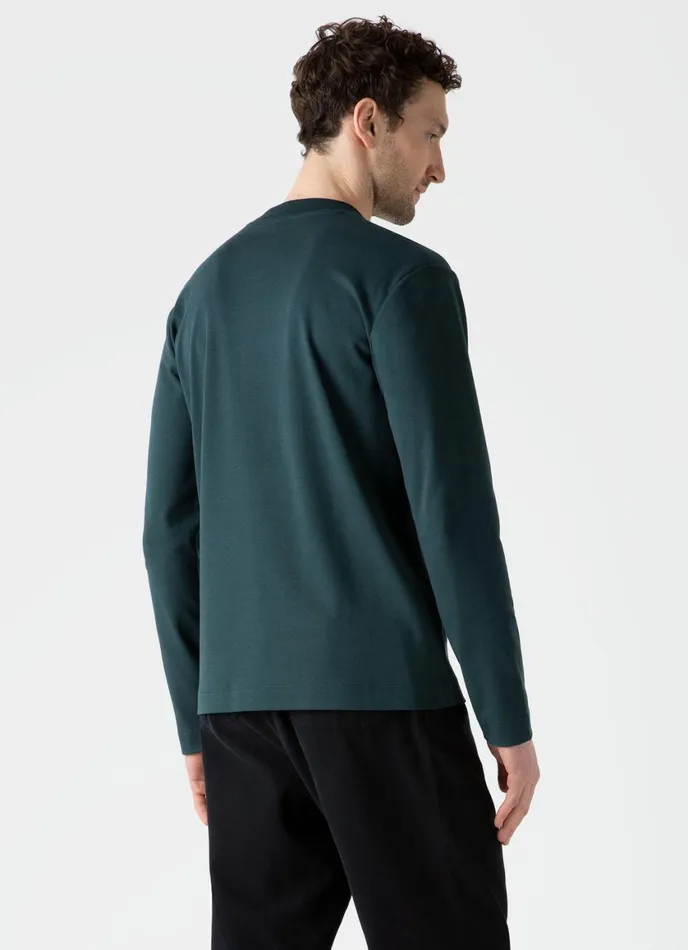 Long Sleeve Heavyweight Tshirt Peacock Men SUNSPEL Tshirts