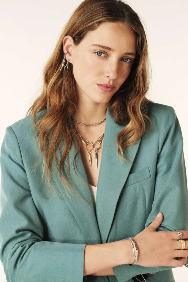 LongSleeve Jacket Gayne Green Women Baandsh Jackets and Coats
