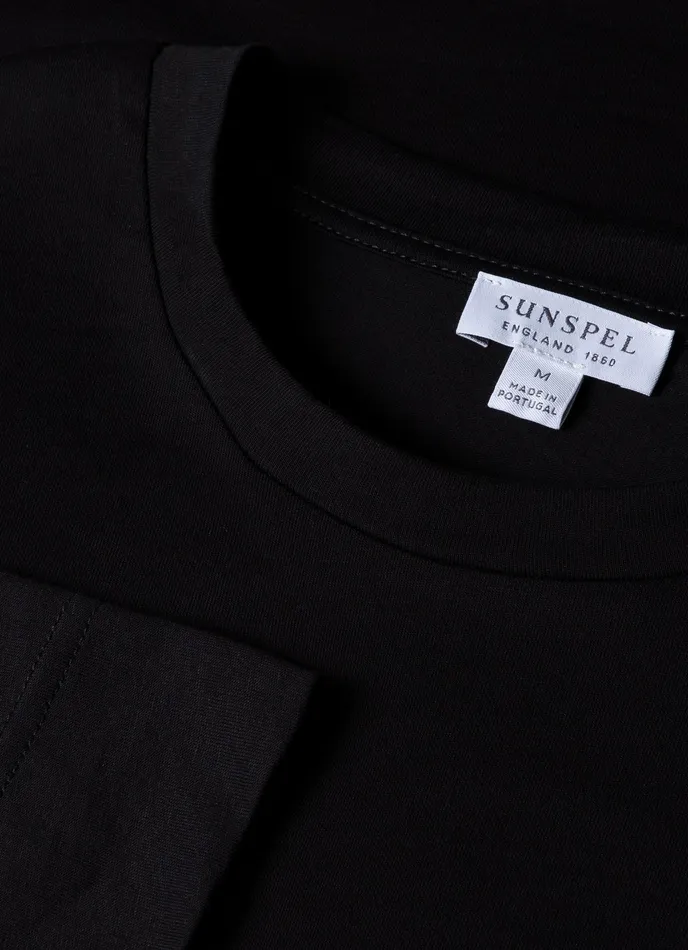 Long Sleeve Riviera Midweight Tshirt Black Tshirts ussunspel Men Long Sleeve Riviera Midweight Tshirt Black Tshirts ussunspel Men