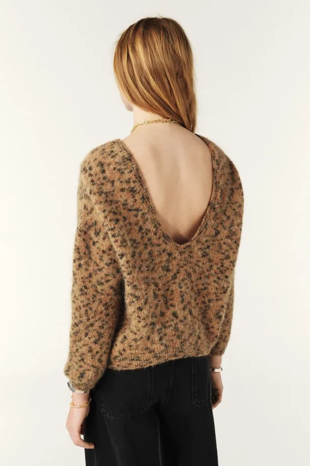LongSleeve Sweater Leopold Beige Women Baandsh Sweaters and Cardigans