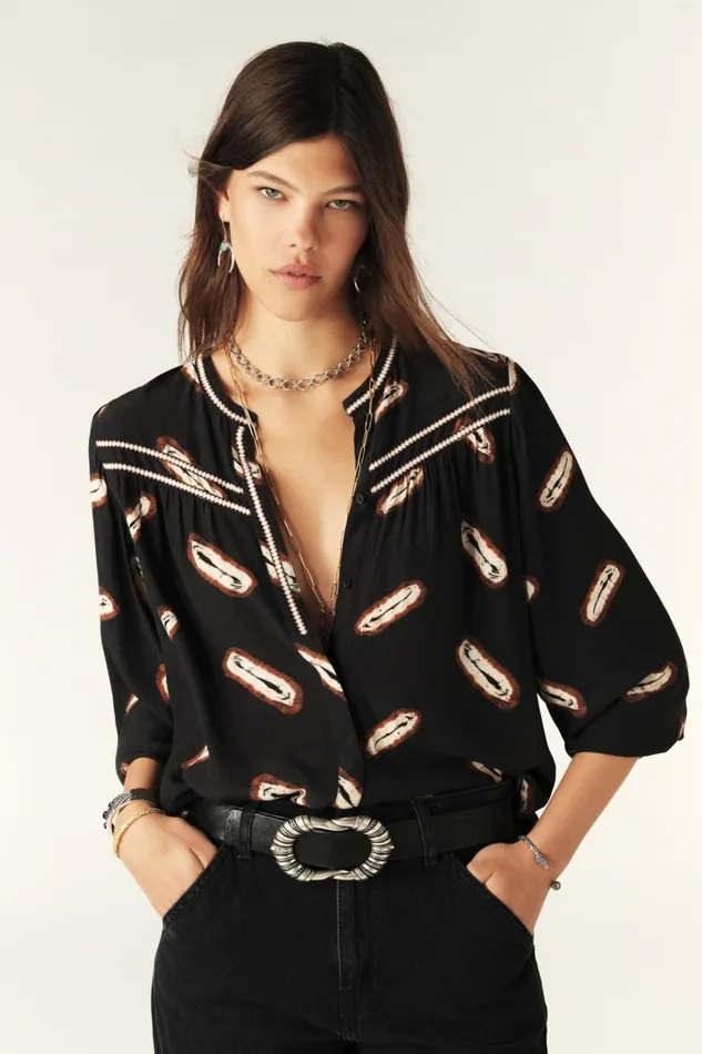 LongSleeve Top Capella Black Women Baandsh Tops and Shirts
