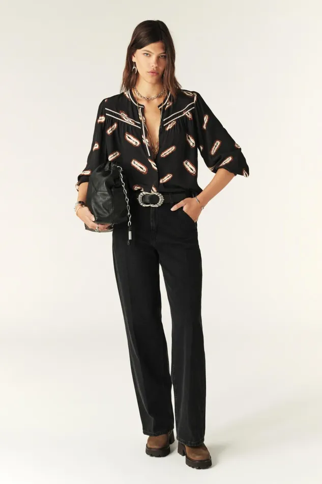 LongSleeve Top Capella Black Women Baandsh Tops and Shirts