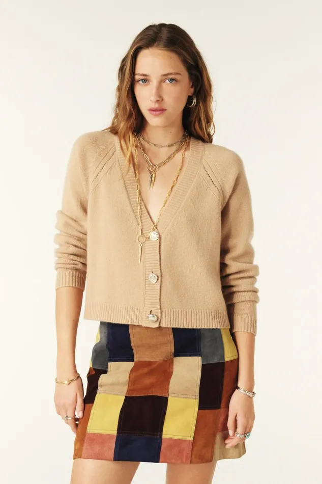 LongSleeved Cardigan Carila Brown Women Baandsh Sweaters and Cardigans