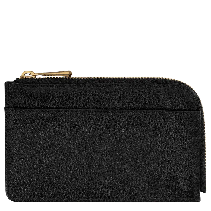 Longchamp Le Foulonn Card holder BlackBlackBlack MenWomen Cardholders and Coin purses