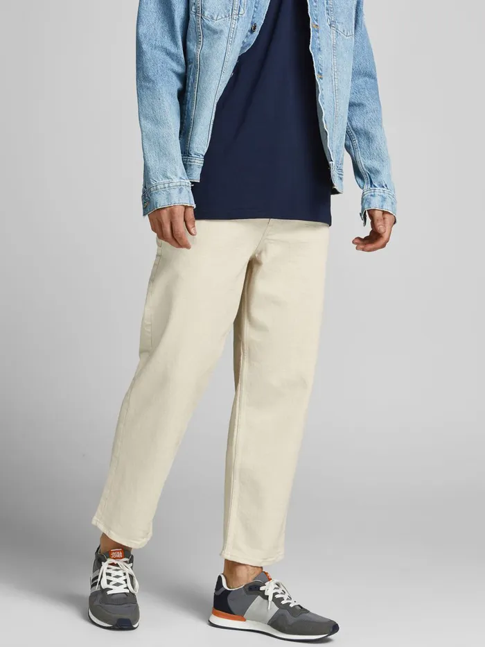 Loose Jeans JACK and JONES Mens ROB ORIGINAL CJ 936 LOOSE FIT JEANS Beige Ecru