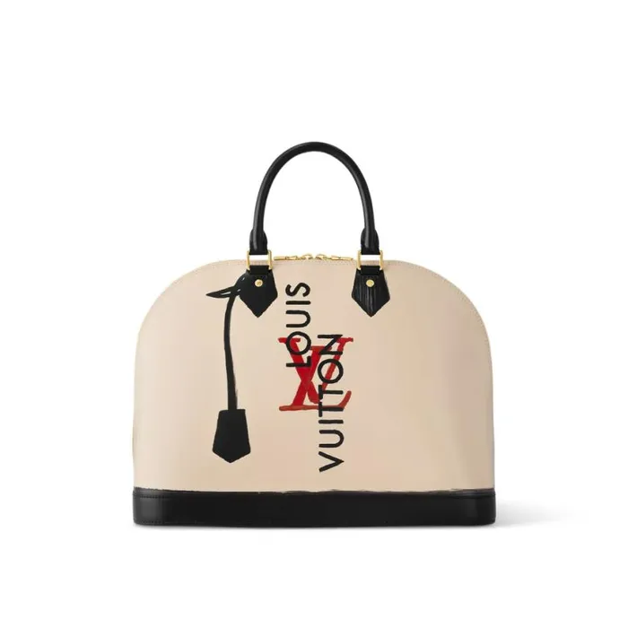 Louis Vuitton BeigeBlack M23598 Alma GM 8211 Louis Vuitton Handbag Store Women Louis Vuitton Alma Bag
