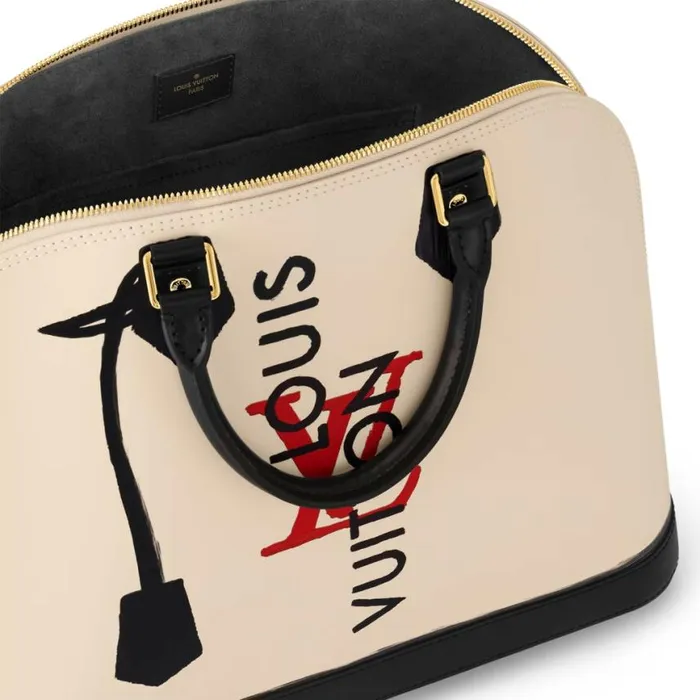 Louis Vuitton BeigeBlack M23598 Alma GM 8211 Louis Vuitton Handbag Store Women Louis Vuitton Alma Bag