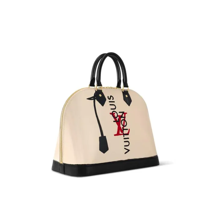Louis Vuitton BeigeBlack M23598 Alma GM 8211 Louis Vuitton Handbag Store Women Louis Vuitton Alma Bag