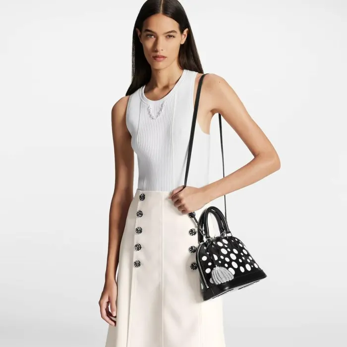 Louis Vuitton BlackWhite M21699 LV X YK Alma BB 8211 Louis Vuitton Handbag Store Women Louis Vuitton Alma Bag