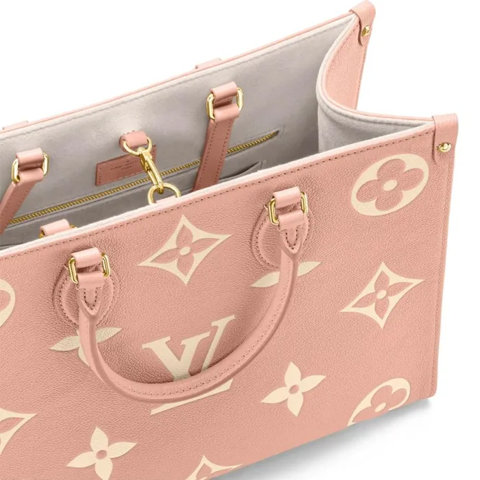 Louis Vuitton OnTheGo MM M46286 Trianon Pink Cream 8211 Louis Vuitton Handbag Store Women Louis Vuitton Onthego Bag