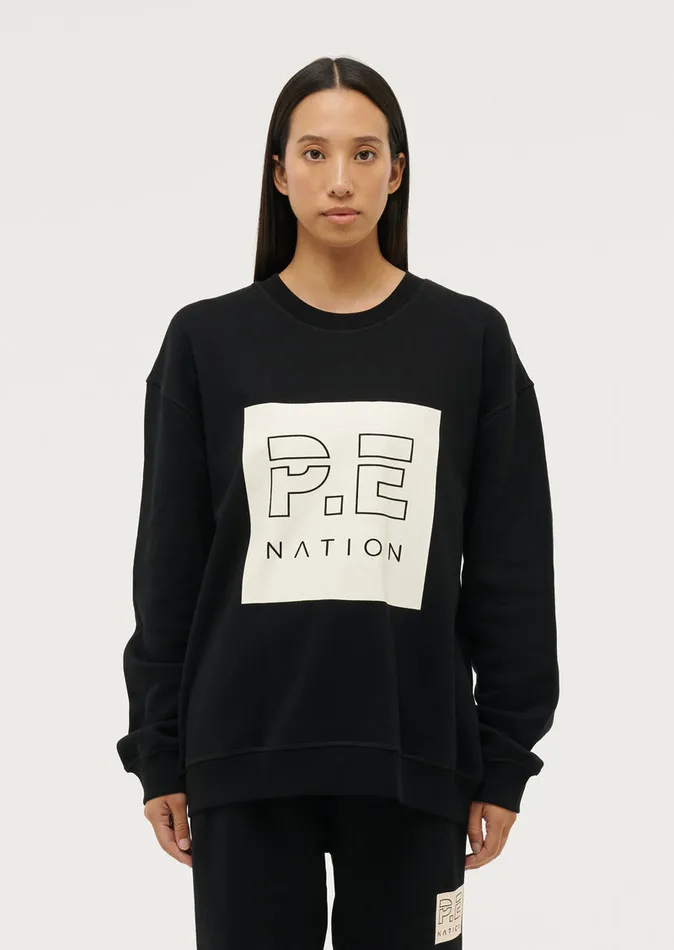 Loungewear PE Nation Women CUT SHOT SWEAT IN BLACK