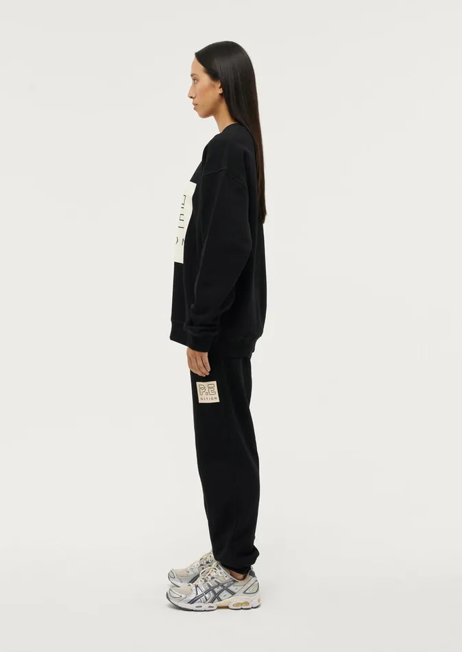 Loungewear PE Nation Women CUT SHOT SWEAT IN BLACK