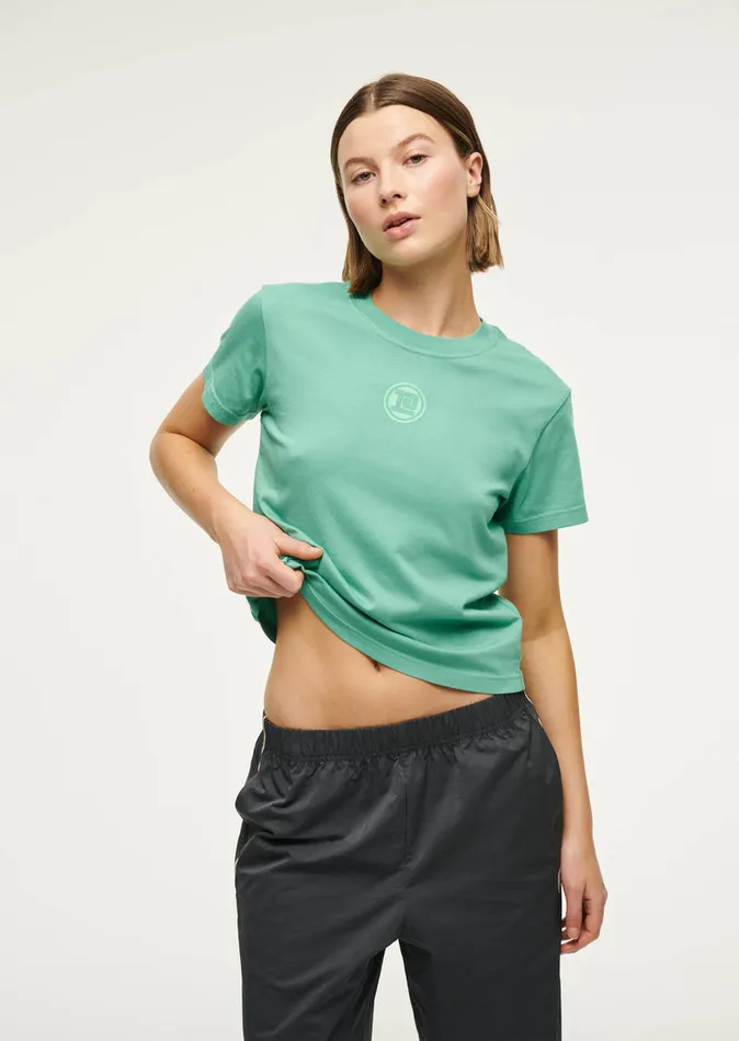 Loungewear PE Nation Women SPORTIVE SHORT SLEEVE TEE IN WASHED EVERGREEN