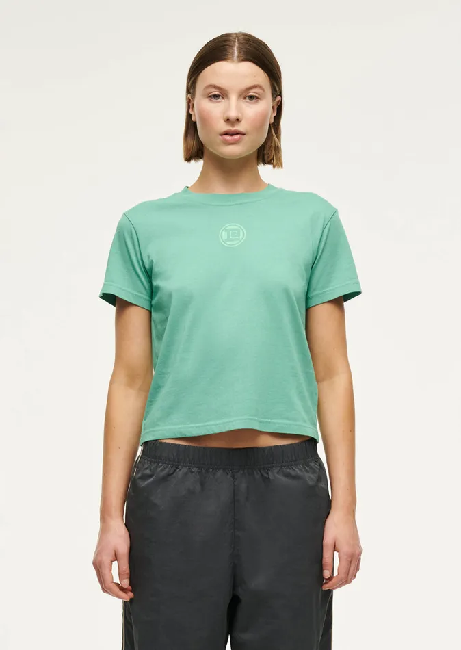 Loungewear PE Nation Women SPORTIVE SHORT SLEEVE TEE IN WASHED EVERGREEN