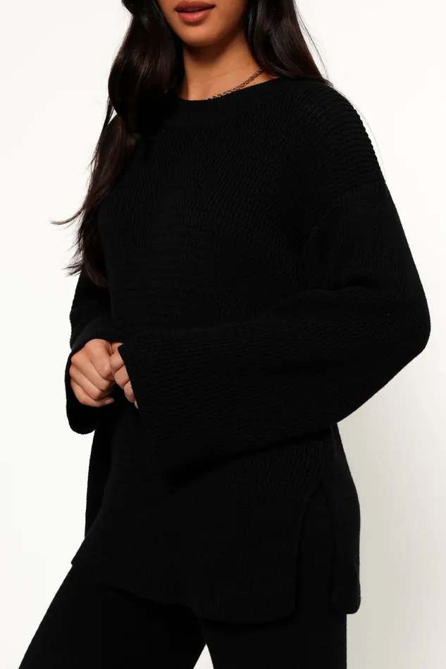 Loungewear Petal and Pup Women Mckinley Sweater Black