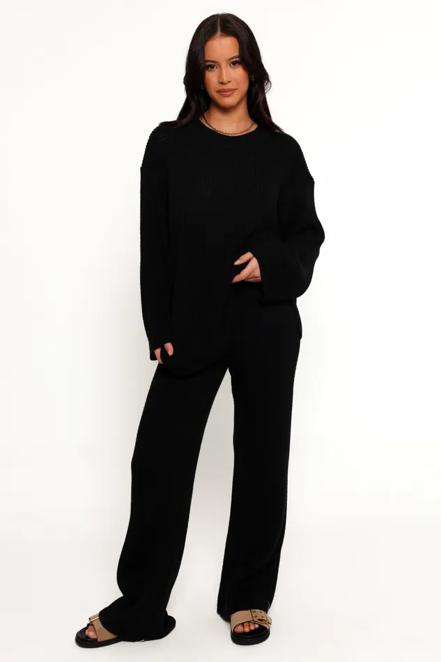 Loungewear Petal and Pup Women Mckinley Sweater Black