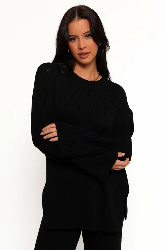Loungewear Petal and Pup Women Mckinley Sweater Black