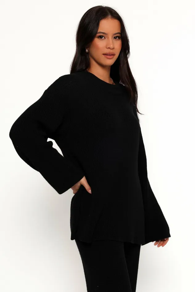Loungewear Petal and Pup Women Mckinley Sweater Black