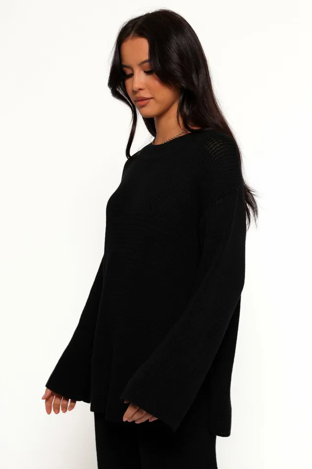 Loungewear Petal and Pup Women Mckinley Sweater Black