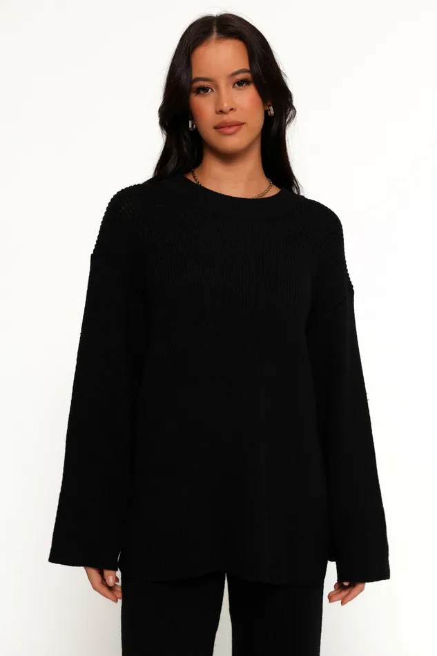 Loungewear Petal and Pup Women Mckinley Sweater Black