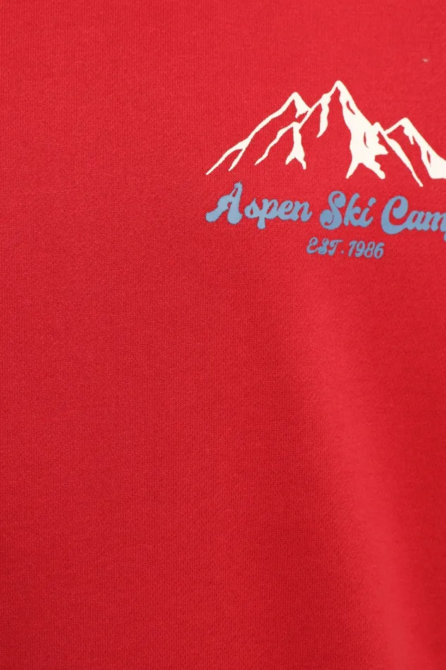 Loungewear Women Torie Apres Ski Camp Sweatshirt Cherry Petal and Pup
