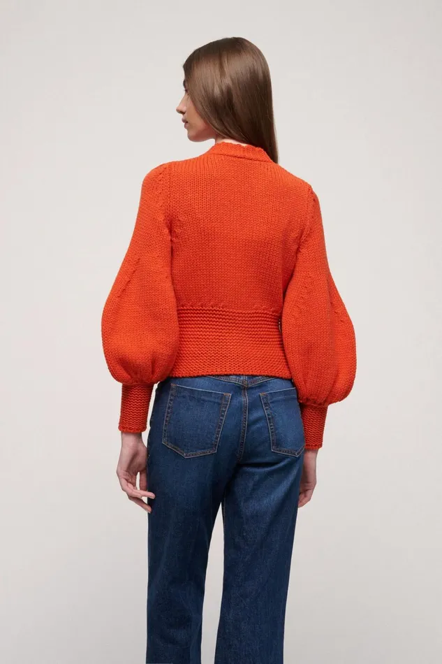 Luisa Spagnoli Cardigan Women Melton Orange Luisa Spagnoli Cardigan Women Melton Orange