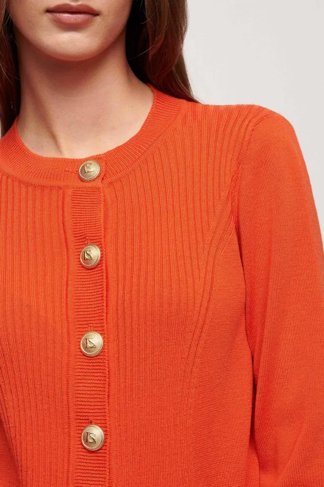 Luisa Spagnoli Cardigan Women Mentalista Orange Luisa Spagnoli Cardigan Women Mentalista Orange