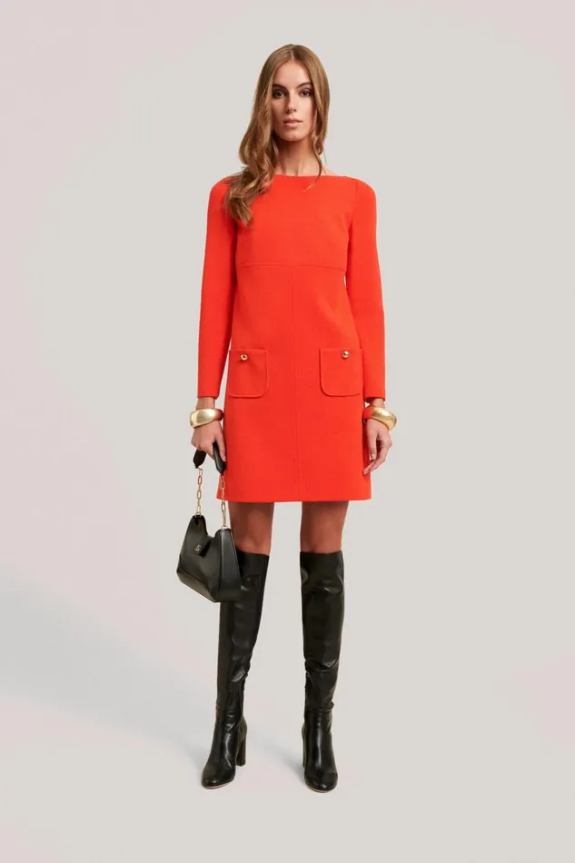 Luisa Spagnoli Dresses and Jumpsuits Women Mobilia Orange