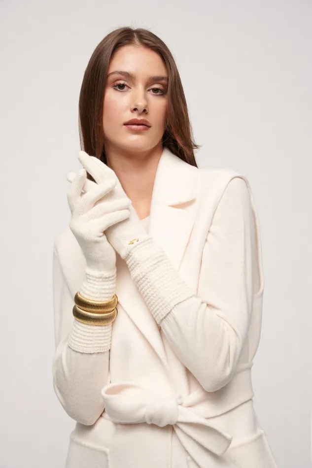 Luisa Spagnoli Gloves And Hats Women Midy Cream Luisa Spagnoli Gloves And Hats Women Midy Cream