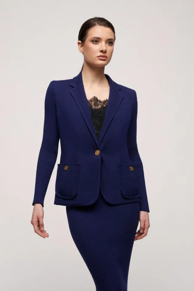 Luisa Spagnoli Jackets and Blazers Women Meritevole Blue Purplish