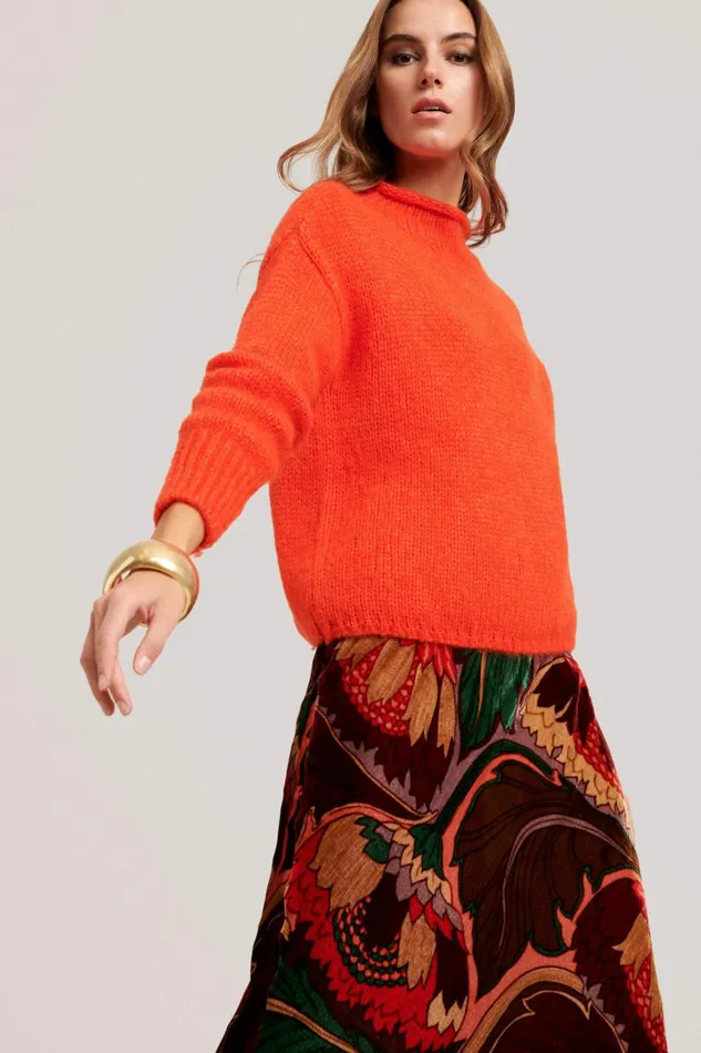 Luisa Spagnoli Knitwear Women Cibernetica Orange Luisa Spagnoli Knitwear Women Cibernetica Orange