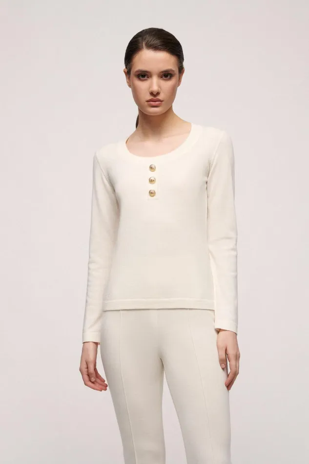 Luisa Spagnoli Knitwear Women Mansueta Cream Luisa Spagnoli Knitwear Women Mansueta Cream