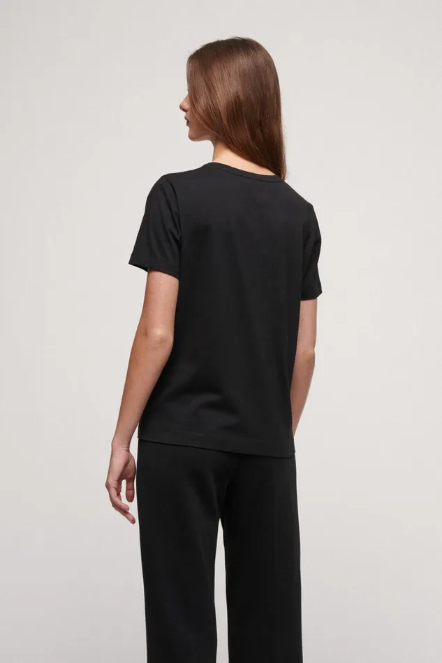 Luisa Spagnoli Tops And TShirts Women Laser Black Luisa Spagnoli Tops And TShirts Women Laser Black