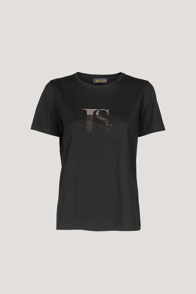 Luisa Spagnoli Tops And TShirts Women Laser Black Luisa Spagnoli Tops And TShirts Women Laser Black