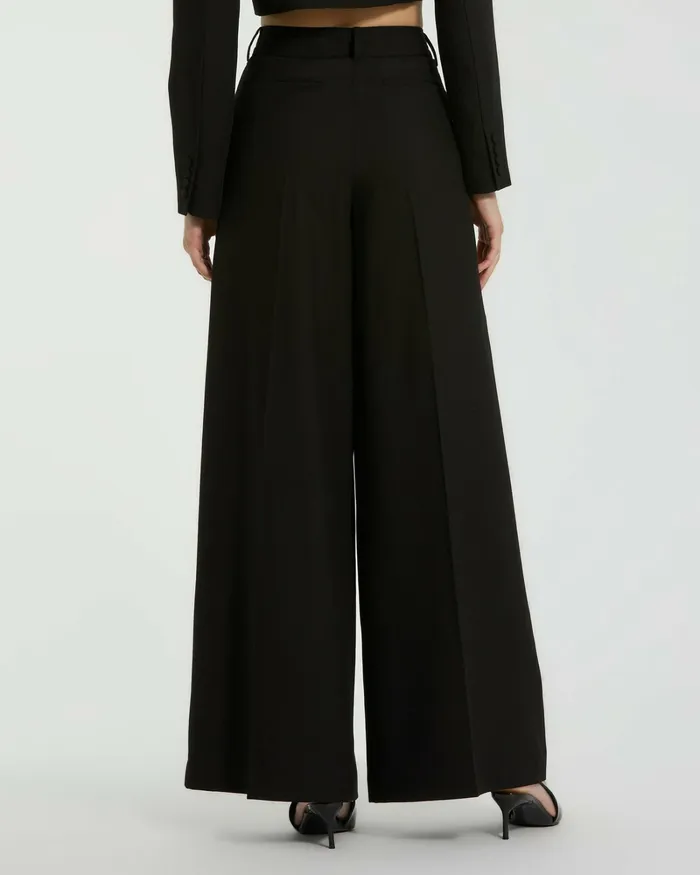 Mac Duggal The MACkenzie Wide Leg Trouser 8211 FINAL SALE Black Women Pants
