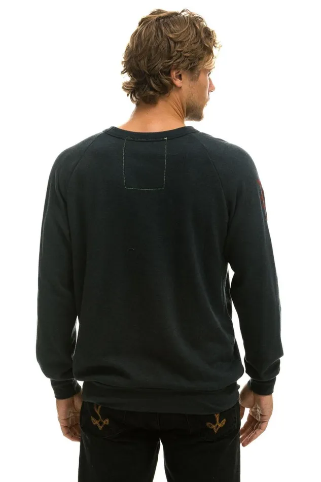 Malibu Crew Sweatshirt 8211 Charcoal WomenMen Aviator Nation Sweatshirts
