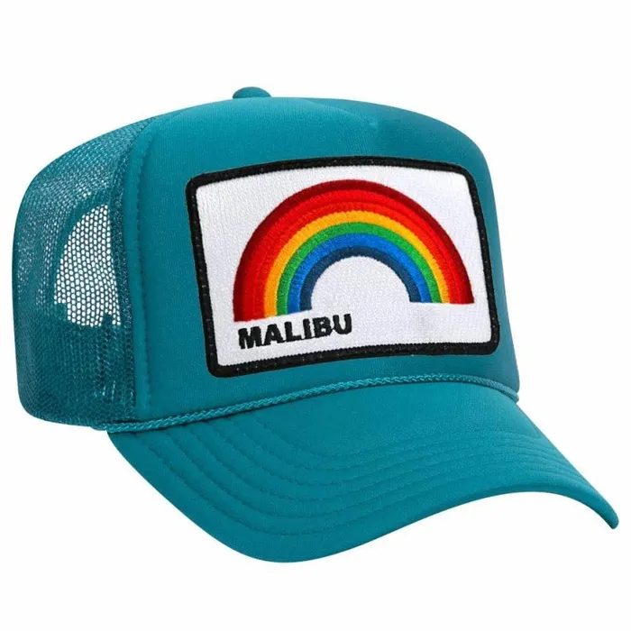 Malibu Rainbow Trucker Hat WomenMen Aviator Nation Trucker Hats