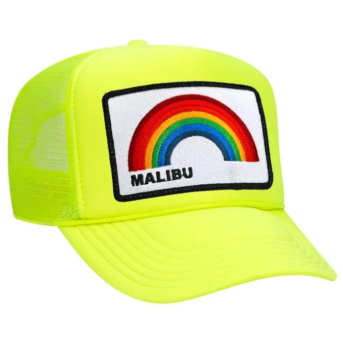 Malibu Rainbow Trucker Hat WomenMen Aviator Nation Trucker Hats