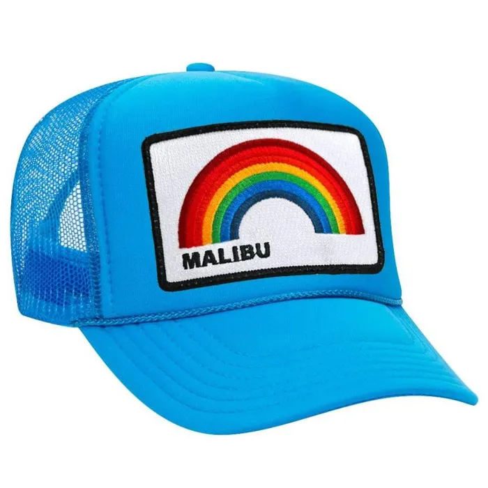 Malibu Rainbow Trucker Hat WomenMen Aviator Nation Trucker Hats